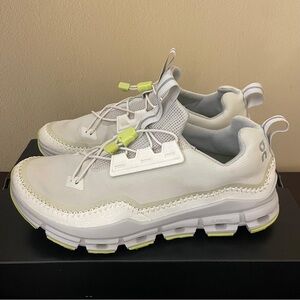 On Running Cloudaway Glacier Ice White and Lime Women's Sneakers